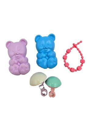 My Little Pony Baby Accessories Rattle Comb Necklace Blue Pink Purple MLP VTG